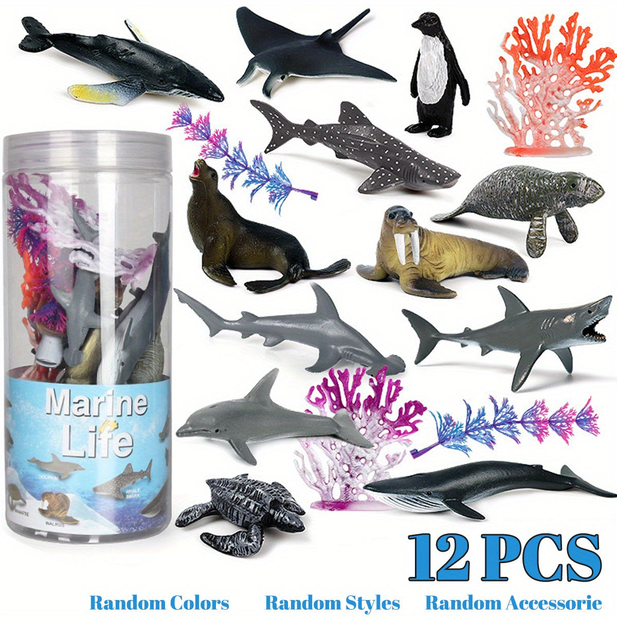 Animal Model Toy Montessori Sea Life Animals Farm Playset Kid Toy Gift