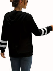 Zip Up Pocket Hoodie Long Sleeve Women's Sweatshirt