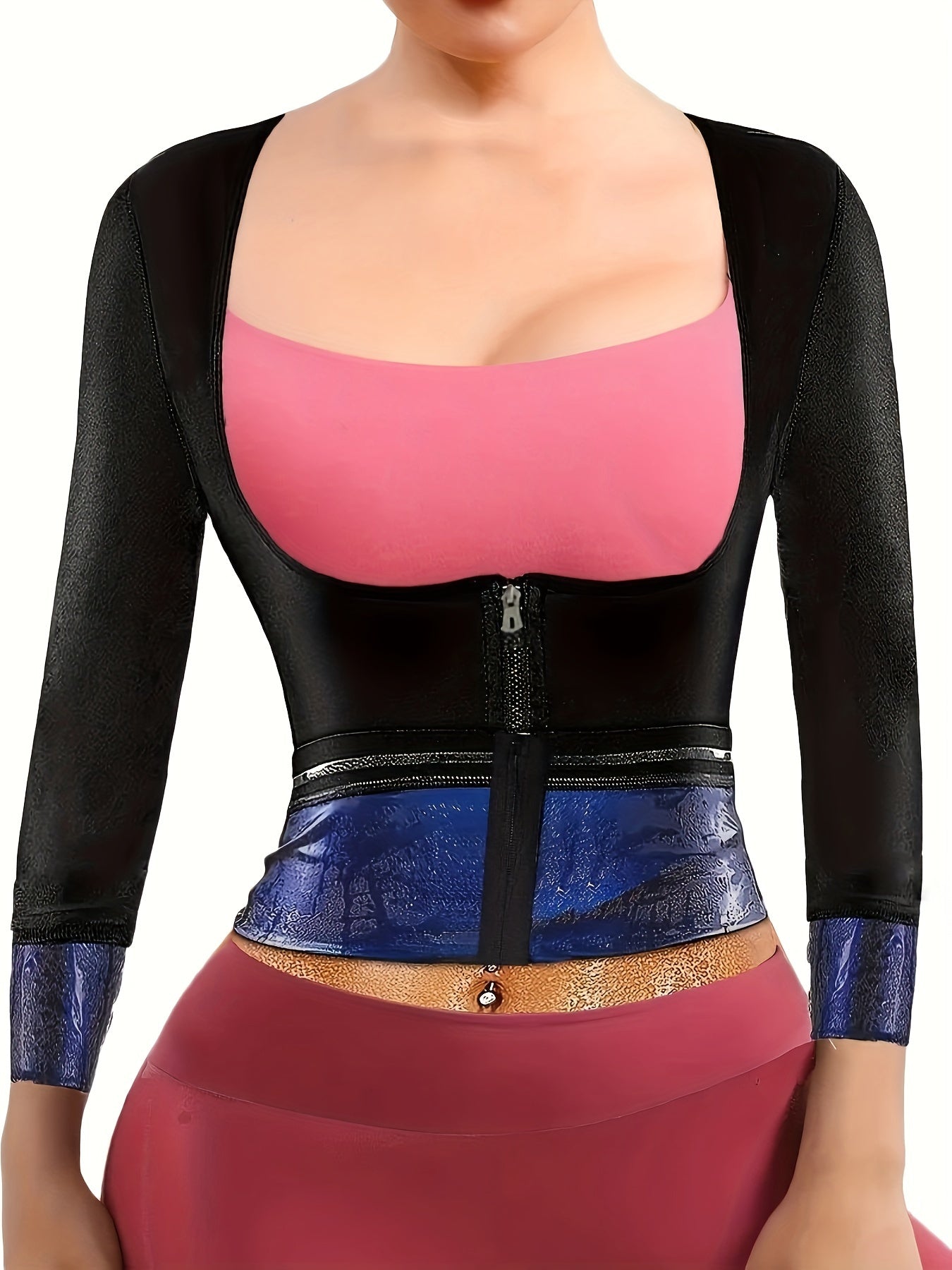 Women's Slimming Long Sleeve Sweat Shirt for Weight Loss