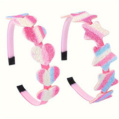 2pcs Glitter Headbands and Sweet Headwear for Girls