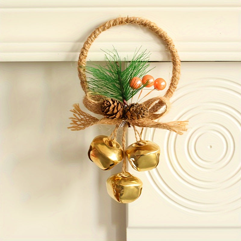Christmas Bell Pendant Diy Mall Tree Ornament Bow Bell Decoration