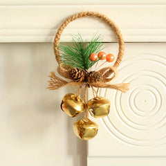 Christmas Bell Pendant Diy Mall Tree Ornament Bow Bell Decoration