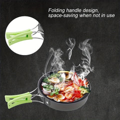 Portable Camping Cooking Cutlery Set - Outdoor Cookware for Hiking and Picnic