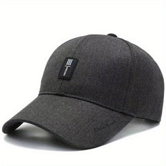 Men's Baseball Cap with Leather Labels