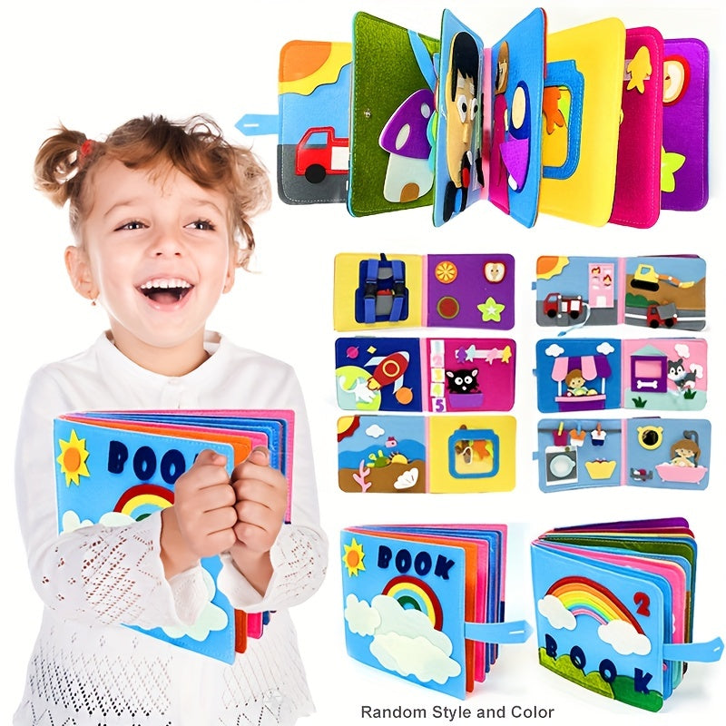 Montessori Busy Board 3D Sensory Story Cloth Book