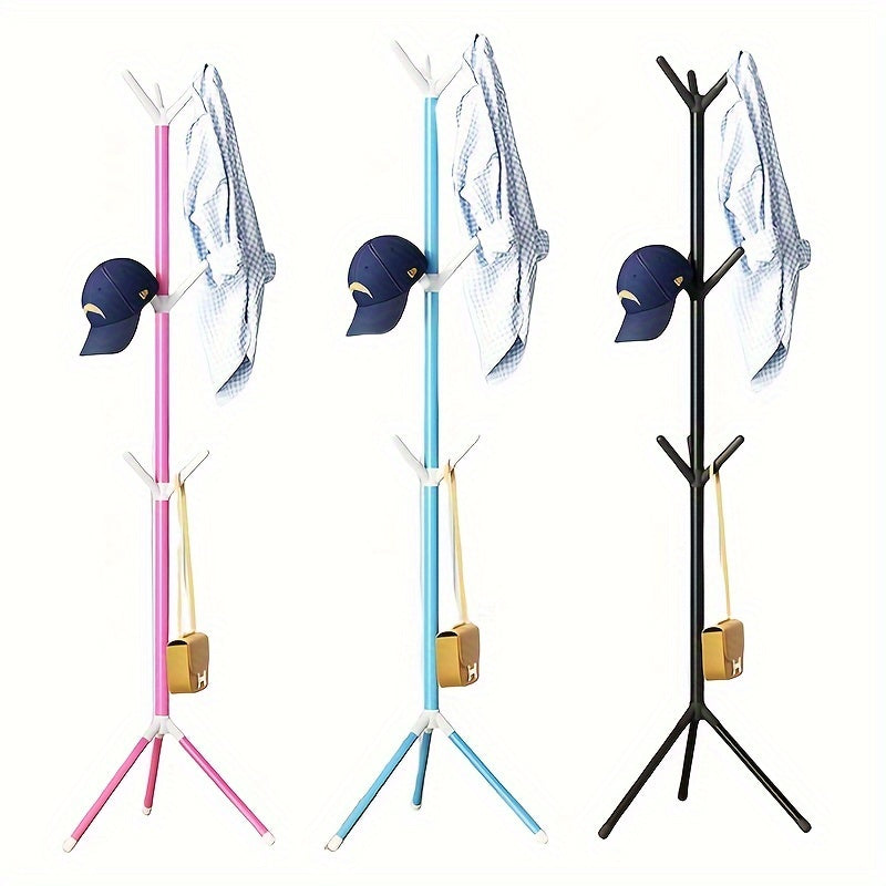 Carbon Steel Coat Rack Stand Hanging Single Rod Hat Rack