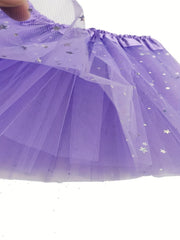 Toddler Girls Sequin Stars Tutu Skirt For Party Ballet Dance Princess Costume