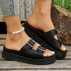 Women's Platform Slide Sandals Non slip Summer Slippers