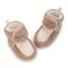 Warm Fleece Baby Boys Boots Soft & Cozy for Indoor Winter Walking