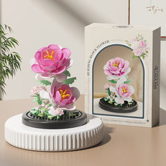 Mixed Plastic Flower Building Blocks DIY Rose Sunflower Tulip Lily Peony Jasmine