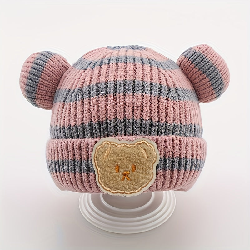 Warm Keeping Bear Hat for Kids 0-3 Years