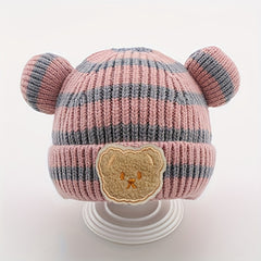 Warm Keeping Bear Hat for Kids 0-3 Years