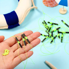 100pcs Luminous Fishing Beads & Bobbers, Night Fishing Gear