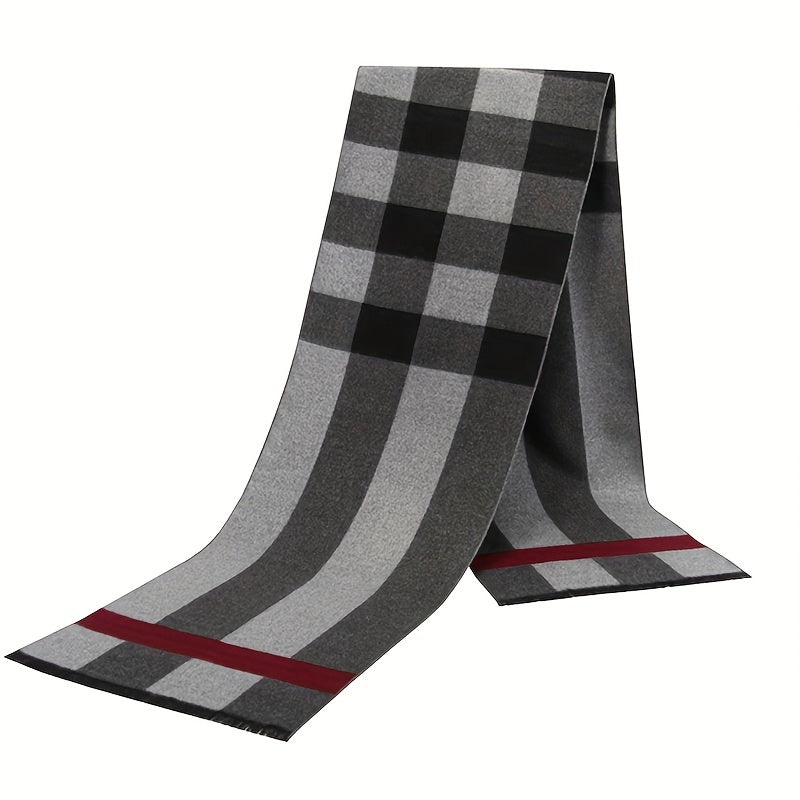 Men's Business Wool Scarf for Winter