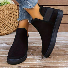 Women's Non slip Medium Tube Sneakers Warm Thick Bottom Skate Shoes