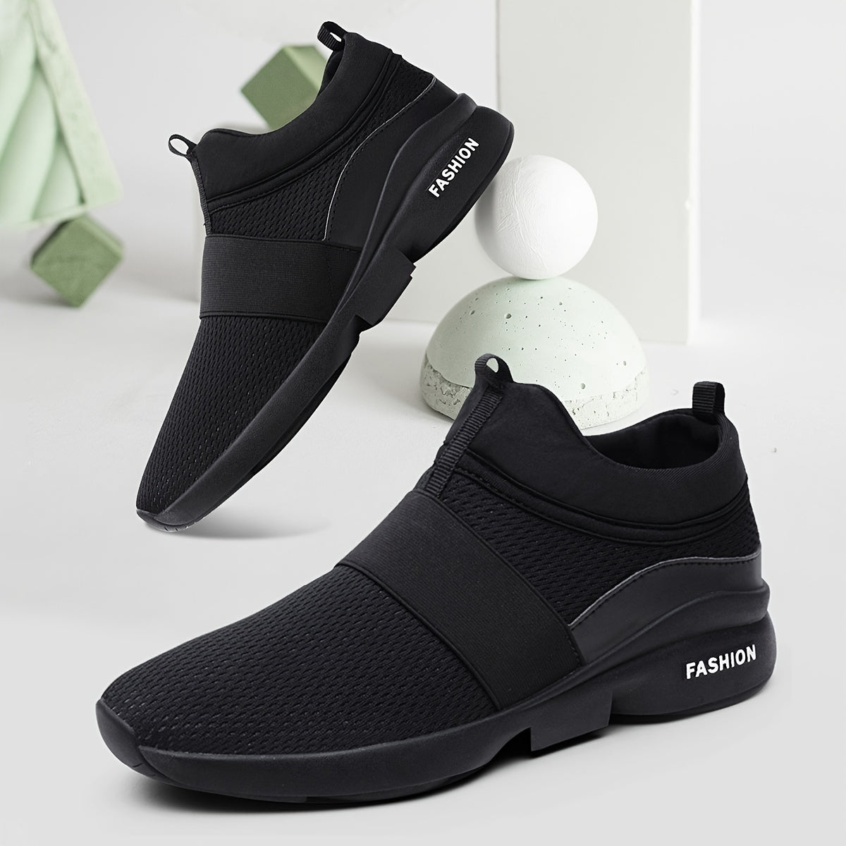 Women's Mesh Sneakers Low Top Slip-on Casual Shoes