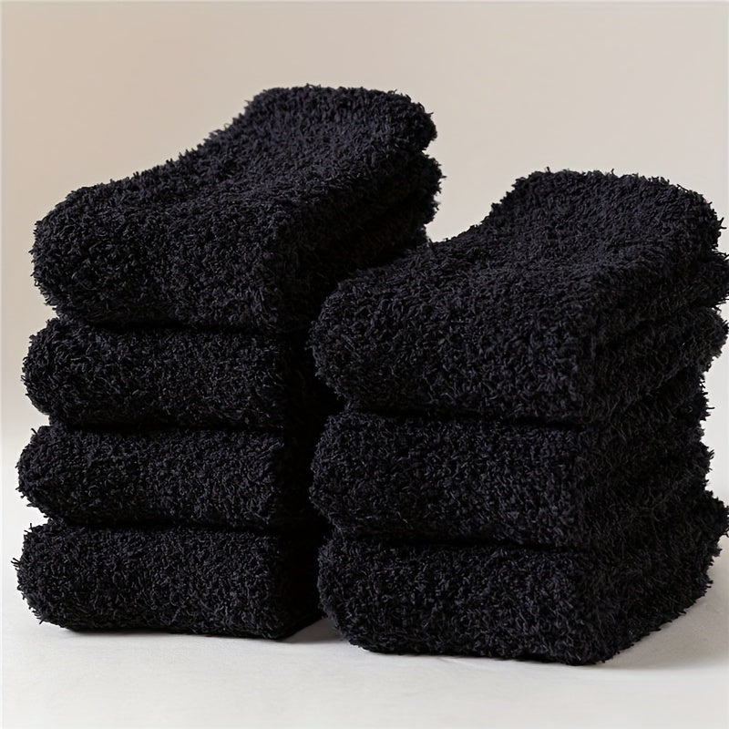 7 Pairs Fuzzy Socks Warm Mid Tube Women's Stockings