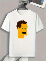 Portrait Pattern Men's Sports T-Shirt