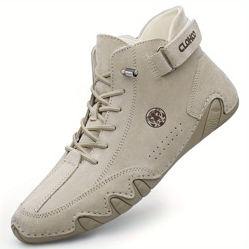Men's Embossed Tiger Logo Lace-up Boots