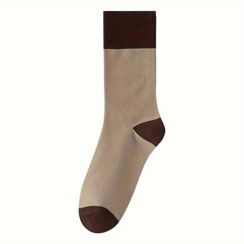 5 Pairs Thermal Winter Socks Soft & Comfy Crew Socks Stylish Multicolor