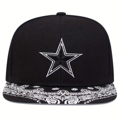 Pentagram Flower Brim Hip Hop Hat for Men