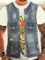Men's Printed Casual Street Style Tee Shirt
