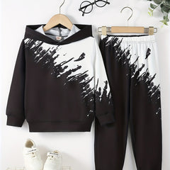 Boy's Surfer Outfit 2pcs Hoodie & Sweatpants Set