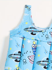 Kids Buoyancy Swimsuit Boys Baby Cartoon Graphic Swimming Equipment
