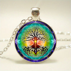 Tree Of Life Round Pendant Necklace for Kids