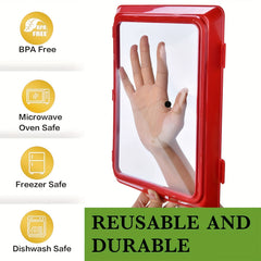 1pc Food Preservation Trays Stackable Reusable Food Tray With Plastic Lid