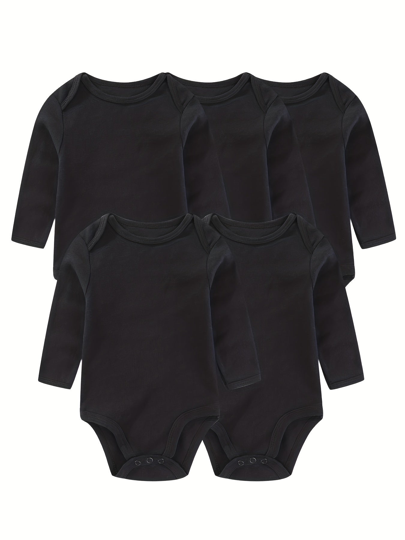 5Pcs Spring Autumn Unisex Long Sleeve Baby Boy Girl Bodysuits Cotton