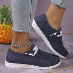 Women's Canvas Lace Up Sneakers Lightweight Shoes