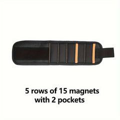 Magnetic Wrist Strap With Pockets Toolkit Picker