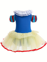 Girls Cold Shoulder Princess Tutu Ballet Leotard Dress
