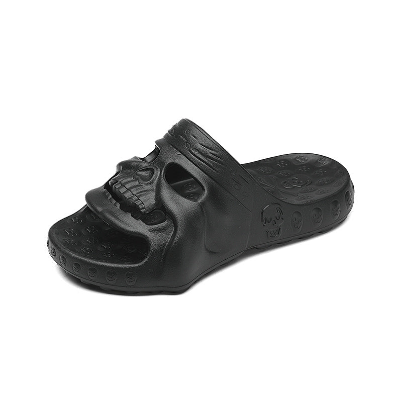 Men's Skull Slides Non Slip Slippers Soft Shoes Indoor Outdoor Beach