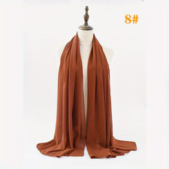 Candy Chiffon Scarf Breathable Shawl Casual Head Wrap Turban