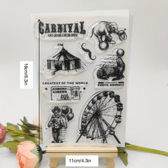 Circus Theme Stamp DIY Journal Card Making Gift for Boys and Girls 1pc