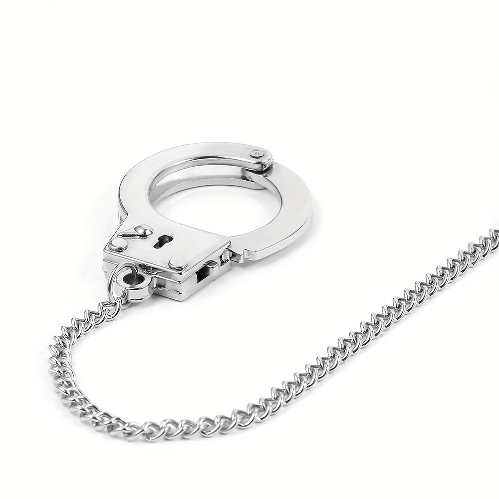 Gothic Punk Handcuffs Collarbone Chain Necklace