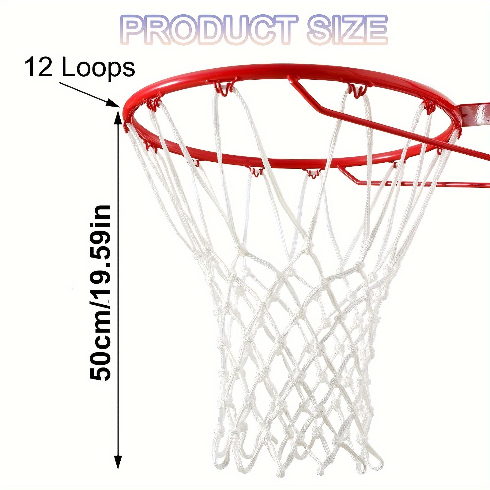 Heavy Duty Basketball Net with 12 Loops - Indoor & Outdoor Use