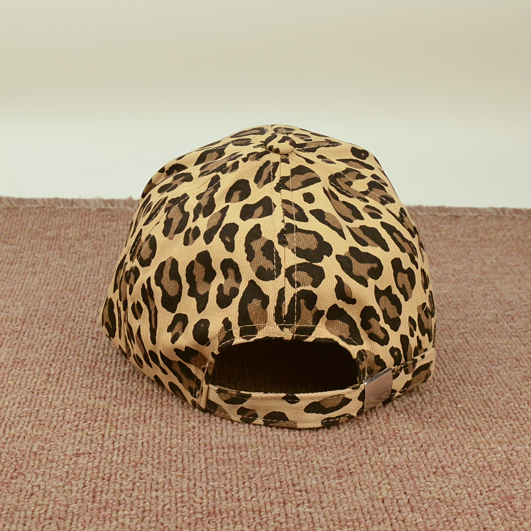 Adjustable Cotton Leopard Style Mens Peaked Cap for Outdoor Activities