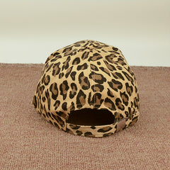 Adjustable Cotton Leopard Style Mens Peaked Cap for Outdoor Activities