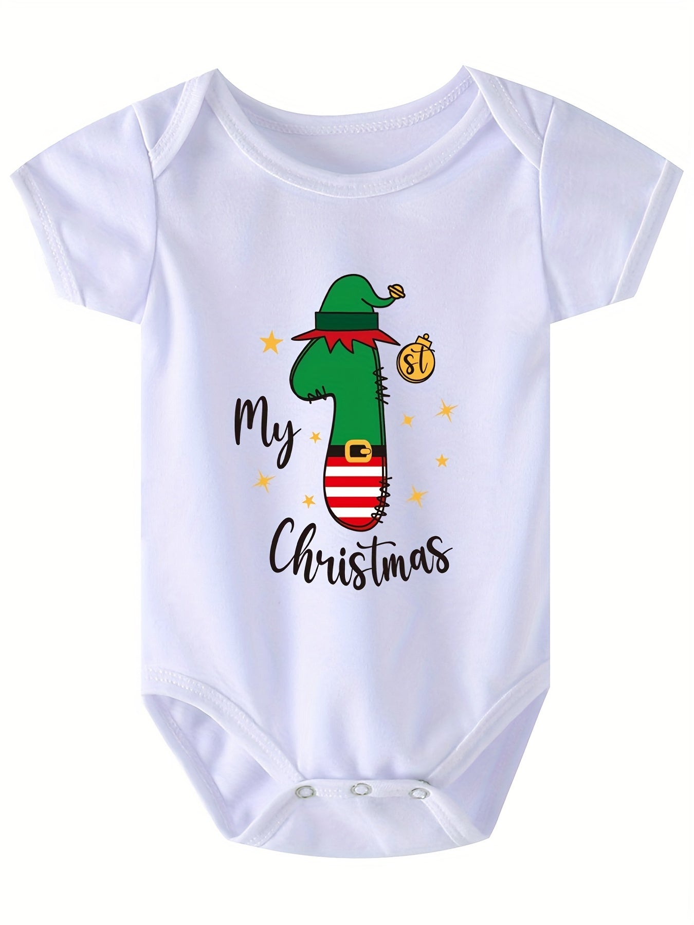Christmas Costume Newborn Baby Romper Short Sleeve Onesie