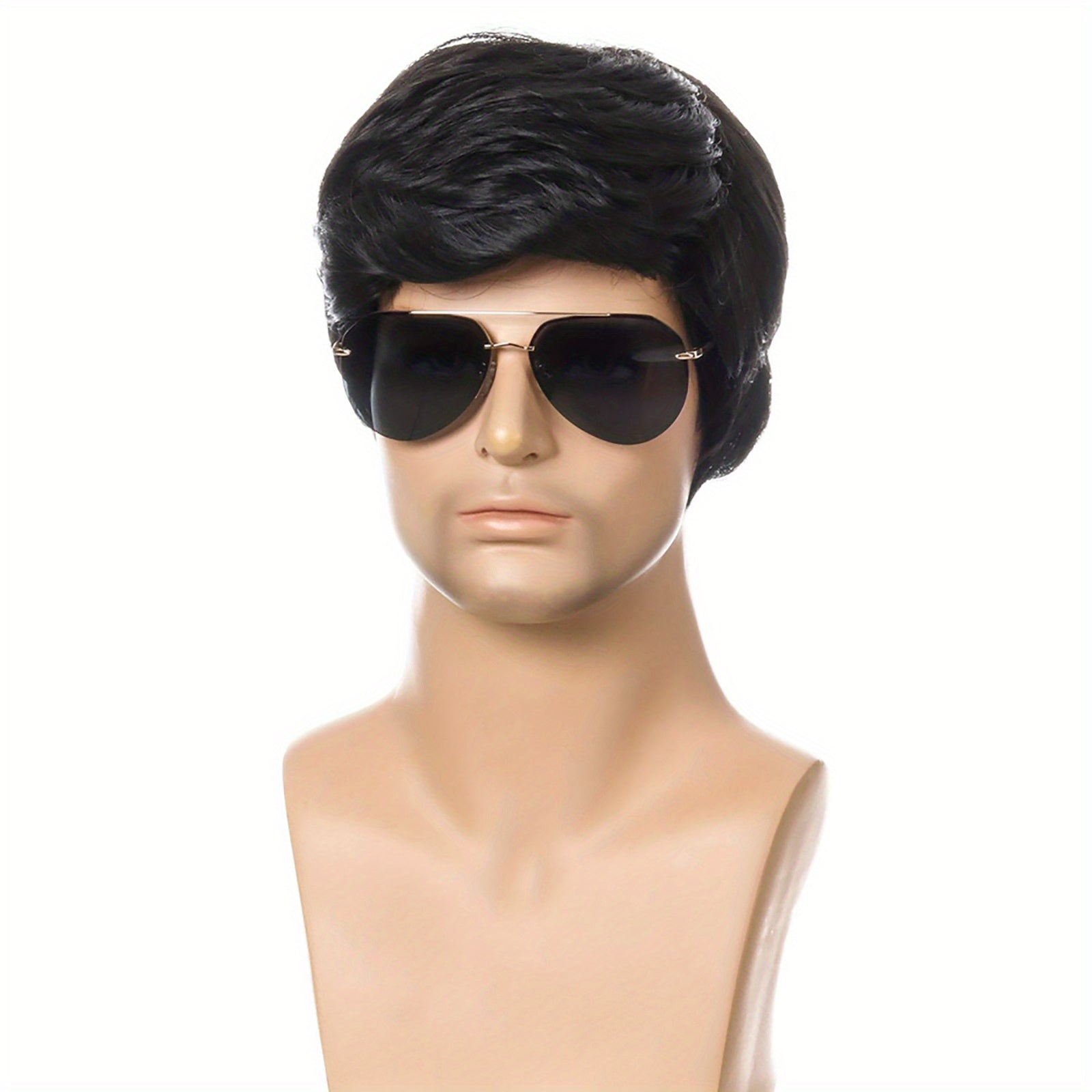 Men's Short Hair Synthetic Wig Heat Resistant Cosplay Headgear Wig