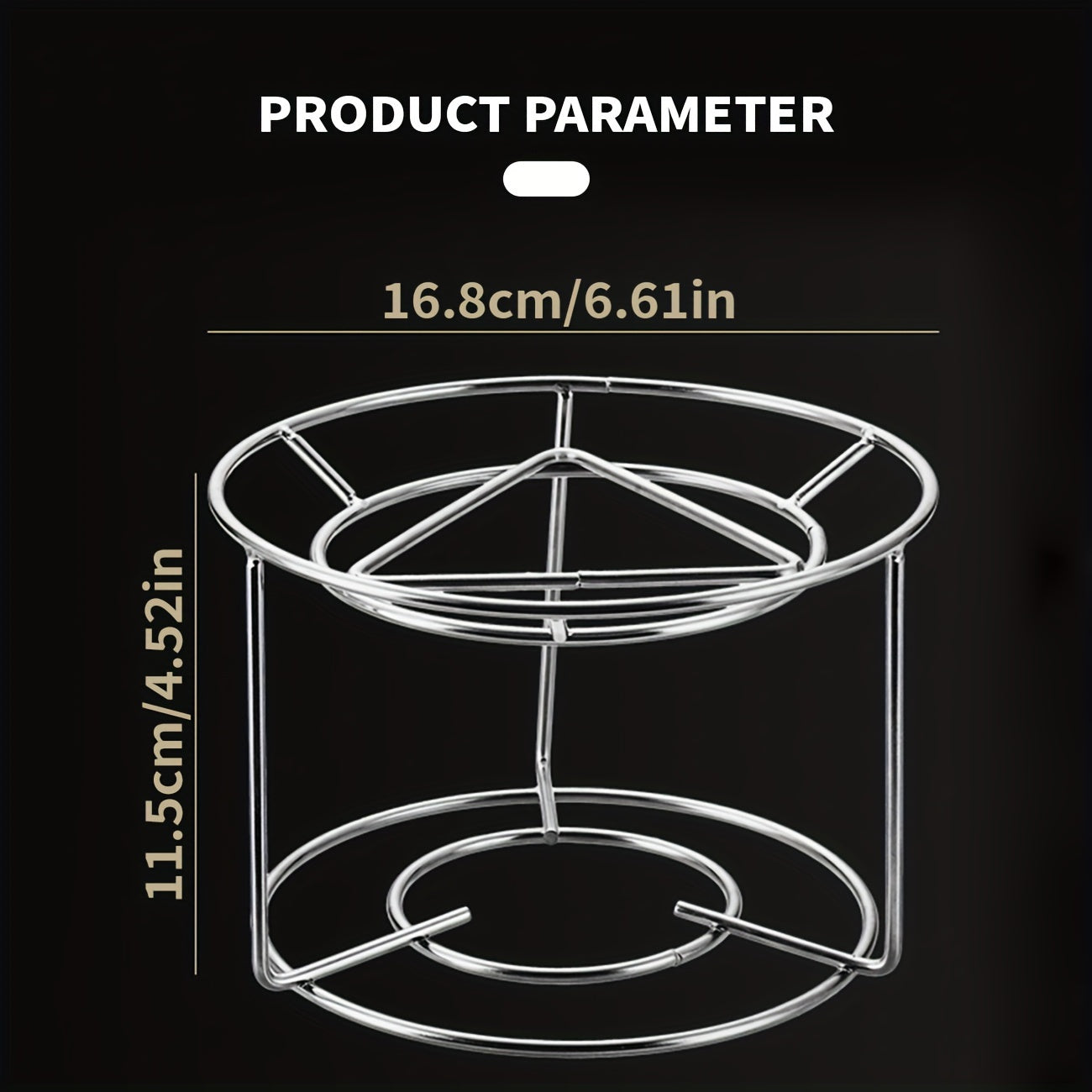Stainless Steel Tripod Stove Rack Portable Multifunctional Stand