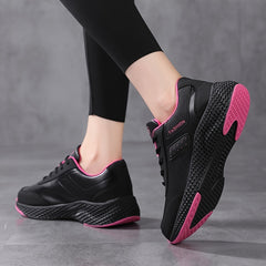 Women's Waterproof Faux Leather Running Shoes Non Slip Sports Footwear