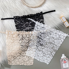 3pcs Floral Lace Chest Cover Anti Peep Shield Pads Lingerie Accessories