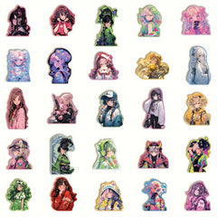 50pcs Sweet Series Graffiti Stickers Waterproof DIY Handbook Stickers