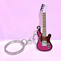 Guitar Keychain Miniature Instrument for Music Lovers