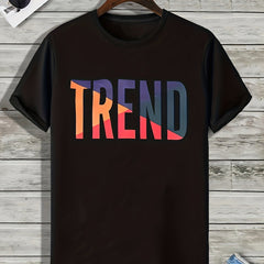 Pattern Print Men's Comfy T-shirt Graphic Tee Summer Outdoor Clothing