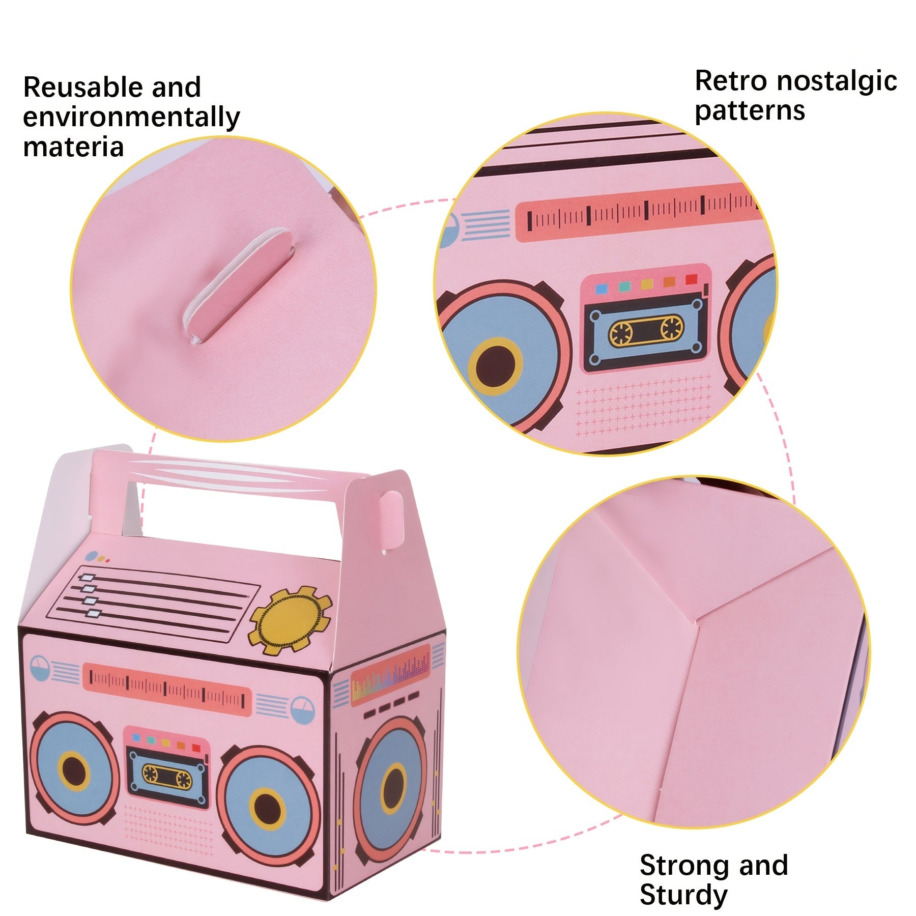 24pcs Music Radio Boomboxes Retro Radio Table Decorations